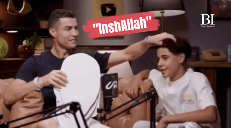 Cristiano Ronaldo e suo figlio, Mateo, condividono un grande sogno con la parola "InshAllah".